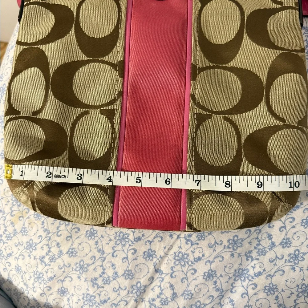 Coach Pink and Brown Crossbody Bag - Picture 6 of 9